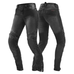Jeansy motocyklowe damskie SHIMA JESS BLACK czarny
