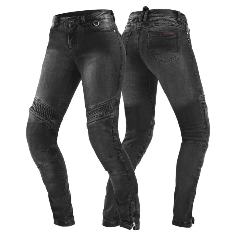 Jeansy motocyklowe damskie SHIMA JESS BLACK czarny