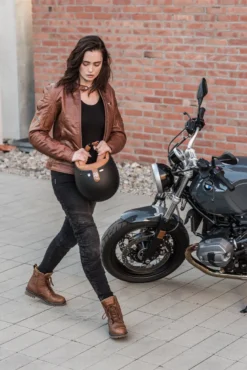 Jeansy motocyklowe damskie SHIMA JESS BLACK czarny