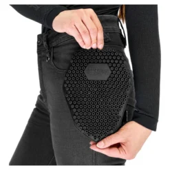 Jeansy motocyklowe damskie SHIMA RIDGE LADY BLACK czarny
