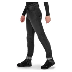 Jeansy motocyklowe damskie SHIMA RIDGE LADY BLACK czarny