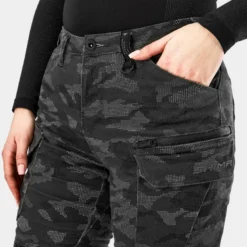 Jeansy motocyklowe damskie SHIMA GIRO 3.0 LADY CAMO szary czarny