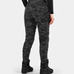 Jeansy motocyklowe damskie SHIMA GIRO 3.0 LADY CAMO szary czarny