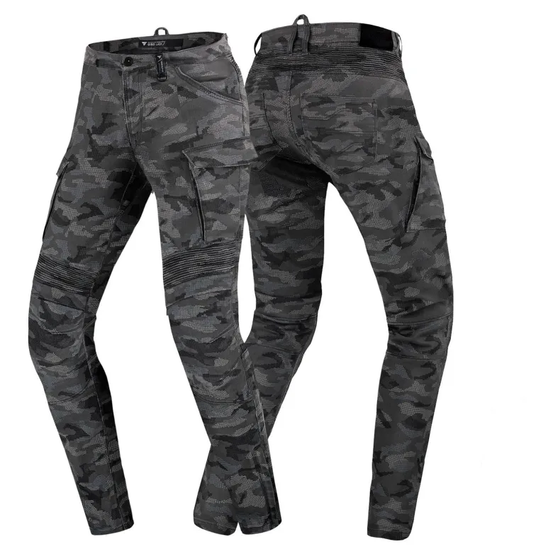Jeansy motocyklowe damskie SHIMA GIRO 2.0 LADY CAMO szary czarny