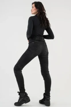 Jeansy motocyklowe damskie SHIMA METRO LADY BLACK czarny