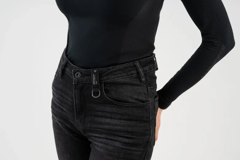 Jeansy motocyklowe damskie SHIMA METRO LADY BLACK czarny