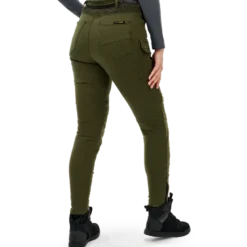 Jeansy motocyklowe damskie SHIMA GIRO 3.0 LADY KHAKI zielony
