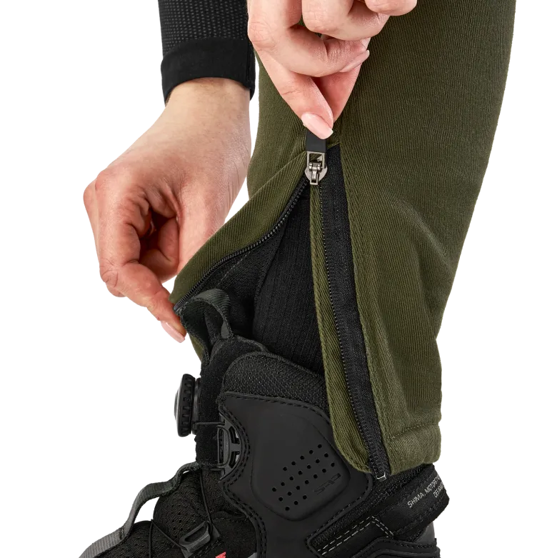 Jeansy motocyklowe damskie SHIMA GIRO 3.0 LADY KHAKI zielony