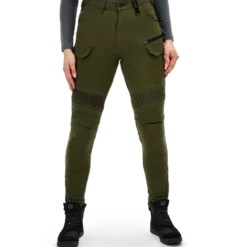 Jeansy motocyklowe damskie SHIMA GIRO 3.0 LADY KHAKI zielony