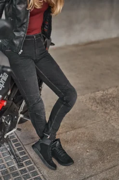 Jeansy motocyklowe damskie SHIMA DEVON LADY BLACK czarny