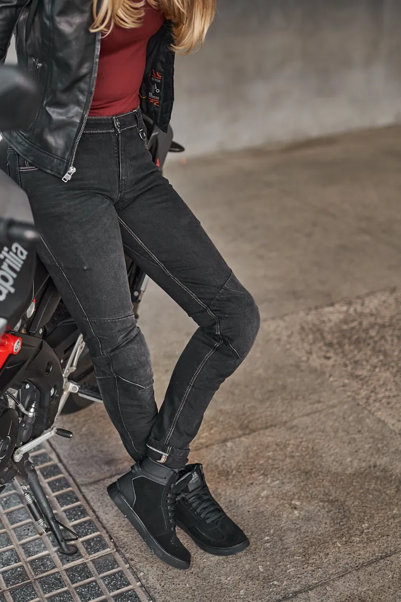 Jeansy motocyklowe damskie SHIMA DEVON LADY BLACK czarny