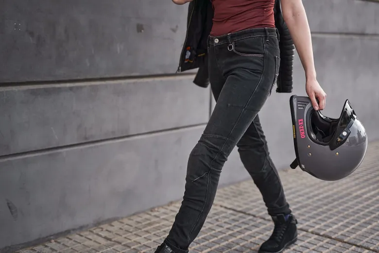 Jeansy motocyklowe damskie SHIMA DEVON LADY BLACK czarny