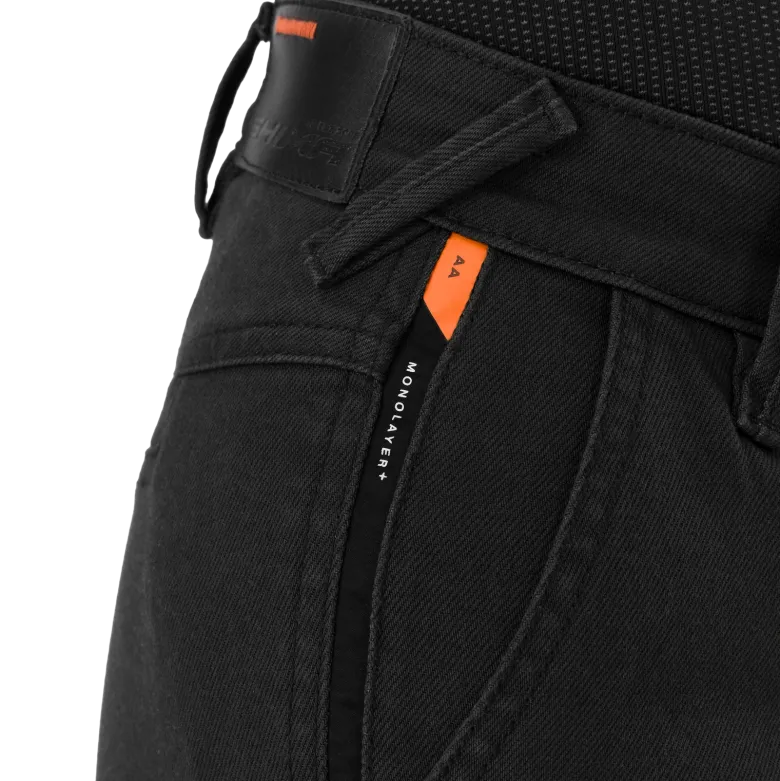 Jeansy motocyklowe damskie SHIMA RECON LADY BLACK czarny