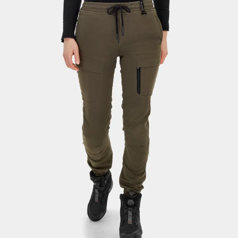 Jeansy motocyklowe damskie SHIMA JOGGSY LADY KHAKI zielony