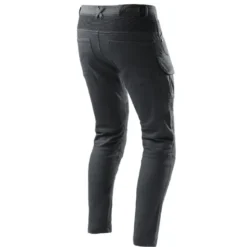 Jeansy motocyklowe OZONE FASTER TAPERED FIT BLACK czarny