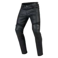 Jeansy motocyklowe OZONE RUSTY WAXED BLACK czarny