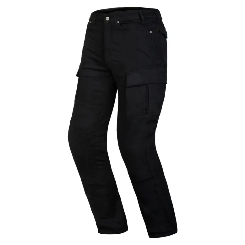 Jeansy motocyklowe OZONE SHADOW II BLACK czarny