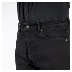 Jeansy motocyklowe OZONE STRIKER SLIM FIT BLACK czarny
