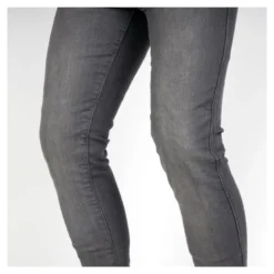 Jeansy motocyklowe OZONE STRIKER SLIM FIT WASHED GREY szary