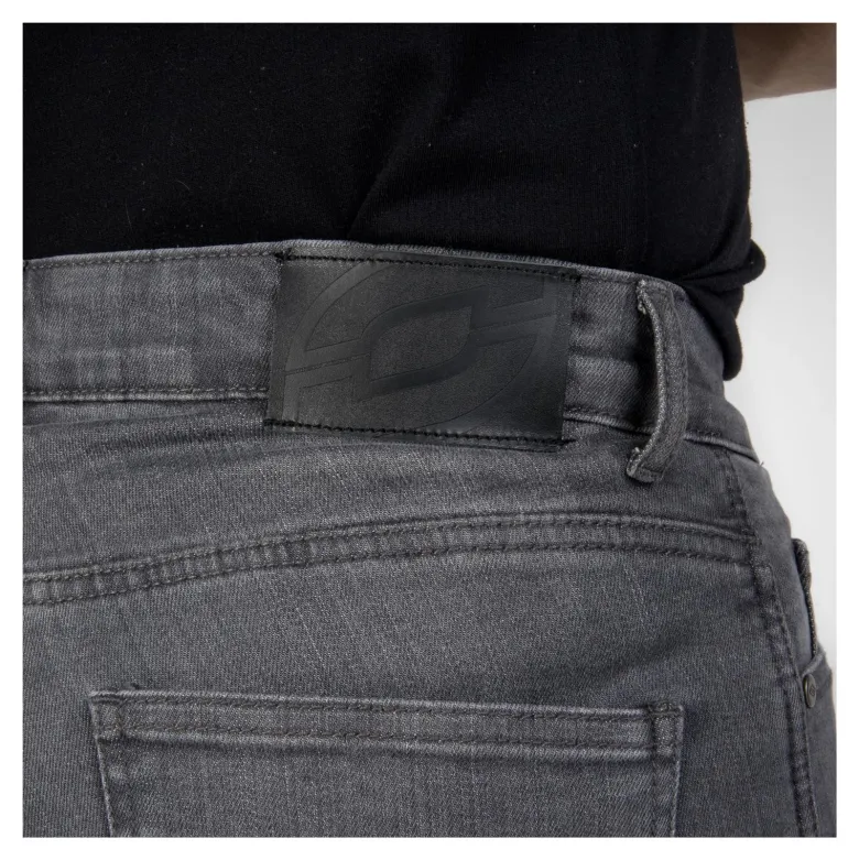 Jeansy motocyklowe OZONE STRIKER REGULAR WASHED GREY szary