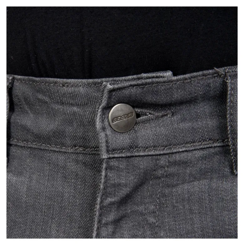 Jeansy motocyklowe OZONE STRIKER REGULAR WASHED GREY szary