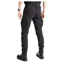Jeansy motocyklowe PANDO MOTO DESERT CARGO BLACK czarny