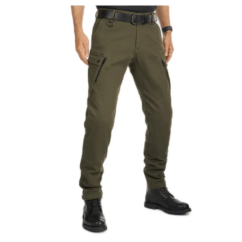 Jeansy motocyklowe PANDO MOTO MARK KEV OLIVE GREEN zielony