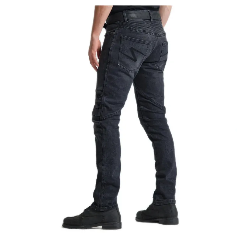 Jeansy motocyklowe PANDO MOTO KARL DEVIL 9 BLACK czarny