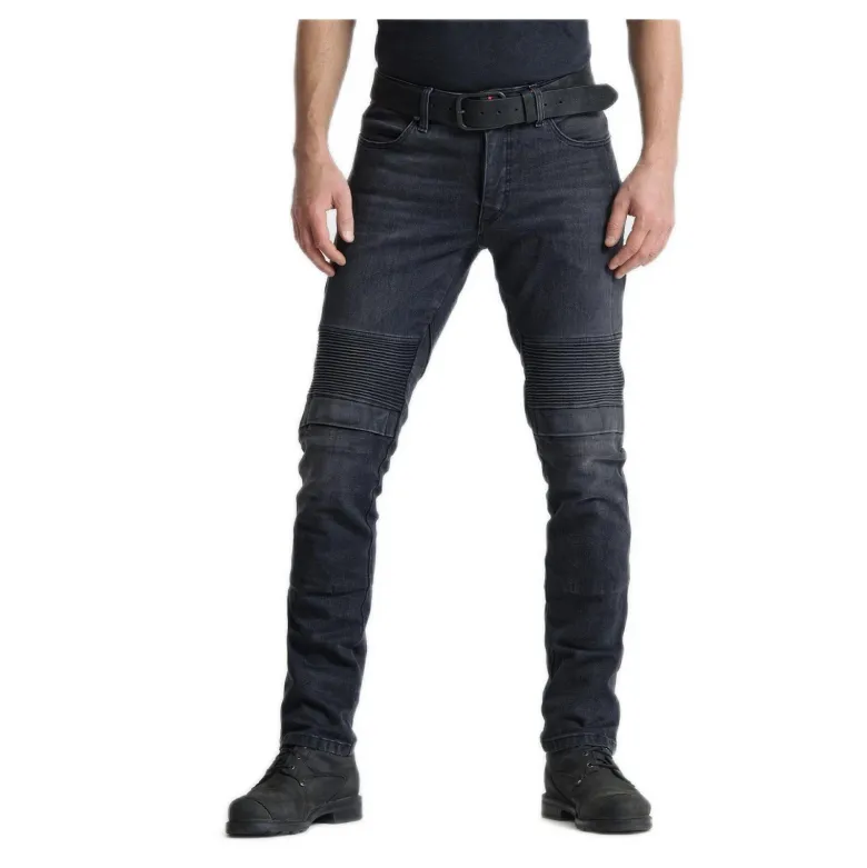 Jeansy motocyklowe PANDO MOTO KARL DEVIL 9 BLACK czarny
