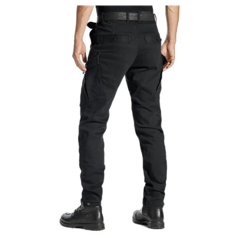 Jeansy motocyklowe PANDO MOTO MARK KEV BLACK czarny