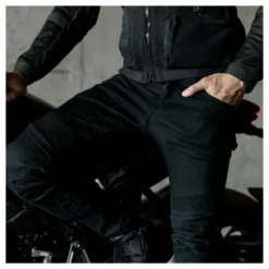 Jeansy motocyklowe REBELHORN EAGLE III SLIM FIT WASHED BLACK czarny