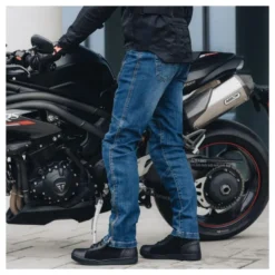 Jeansy motocyklowe REBELHORN HAWK III REGULAR FIT WASHED BLUE niebieski