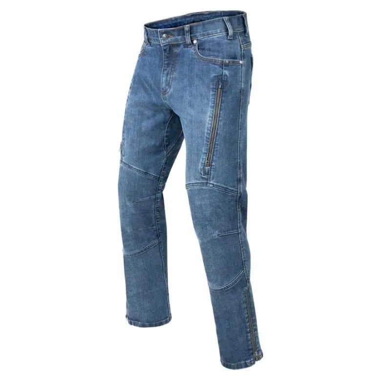 Jeansy motocyklowe REBELHORN HAWK III REGULAR FIT WASHED BLUE niebieski