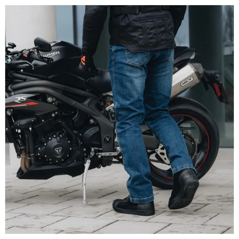 Jeansy motocyklowe REBELHORN HAWK III REGULAR FIT WASHED BLUE niebieski