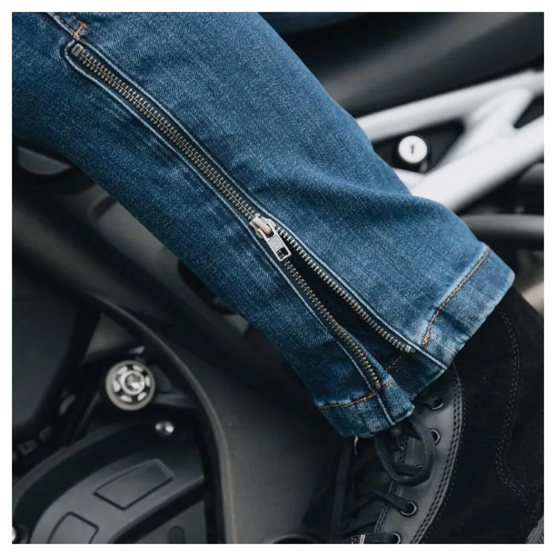 Jeansy motocyklowe REBELHORN HAWK III REGULAR FIT WASHED BLUE niebieski
