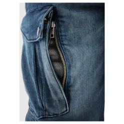 Jeansy motocyklowe REBELHORN VANDAL MONOLAYER WASHED BLUE niebieski