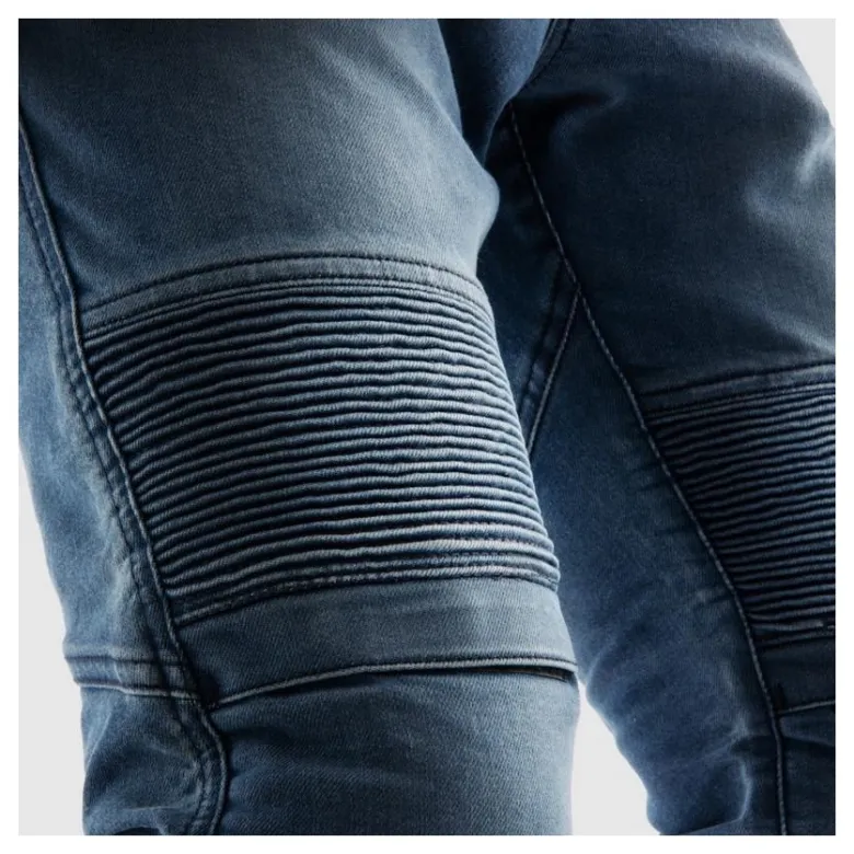 Jeansy motocyklowe REBELHORN REVOLT MONOLAYER WASHED BLUE niebieski