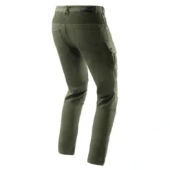 Jeansy motocyklowe REBELHORN FASTER OLIVE GREEN zielony