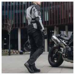 Jeansy motocyklowe REBELHORN HAWK III REGULAR FIT WASHED BLACK czarny