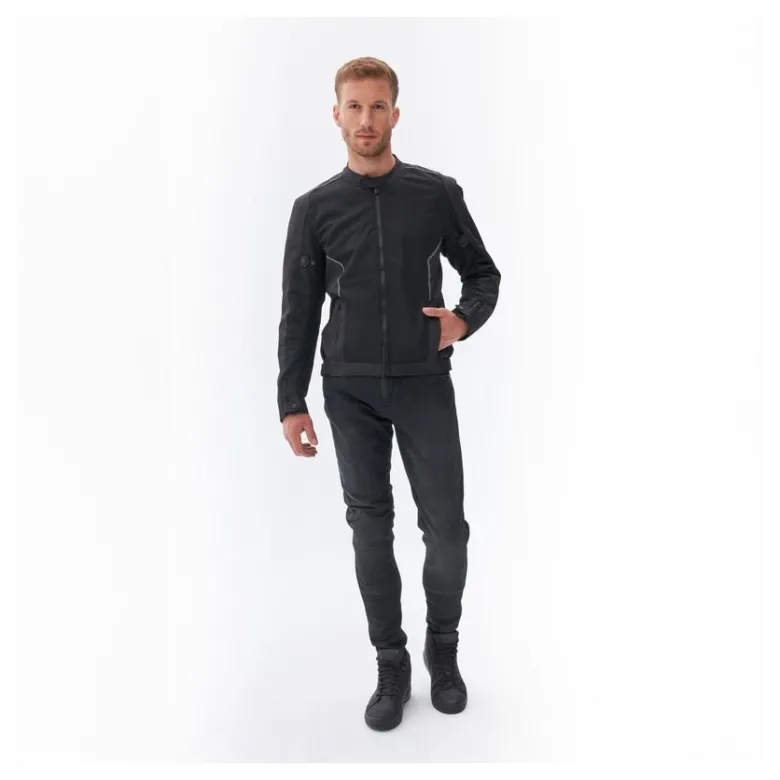 Jeansy motocyklowe REBELHORN NOMAD TAPERED FIT WASHED BLACK czarny