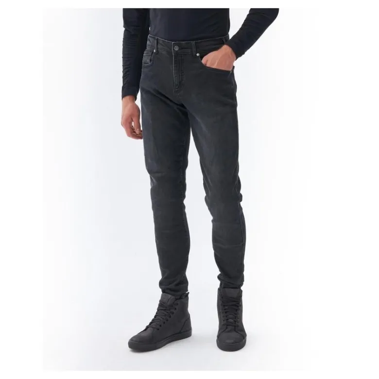 Jeansy motocyklowe REBELHORN NOMAD TAPERED FIT WASHED BLACK czarny