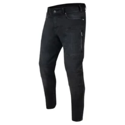 Jeansy motocyklowe REBELHORN RAGE II TAPERED FIT WASHED BLACK czarny