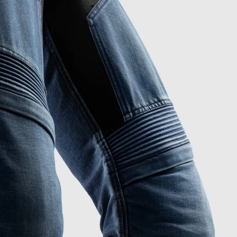 Jeansy motocyklowe REBELHORN EAGLE 4 REGULAR WASHED BLUE niebieski