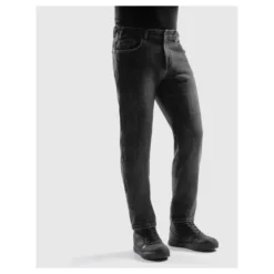 Jeansy motocyklowe REBELHORN CLASSIC MONOLAYER WASHED BLACK czarny