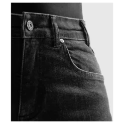 Jeansy motocyklowe REBELHORN CLASSIC MONOLAYER WASHED BLACK czarny