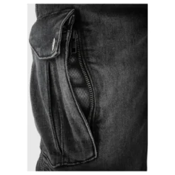 Jeansy motocyklowe REBELHORN VANDAL MONOLAYER WASHED BLACK czarny