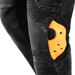 Jeansy motocyklowe SECA SQUARE II SHORT BLACK czarny