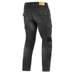 Jeansy motocyklowe SECA SQUARE II SHORT BLACK czarny