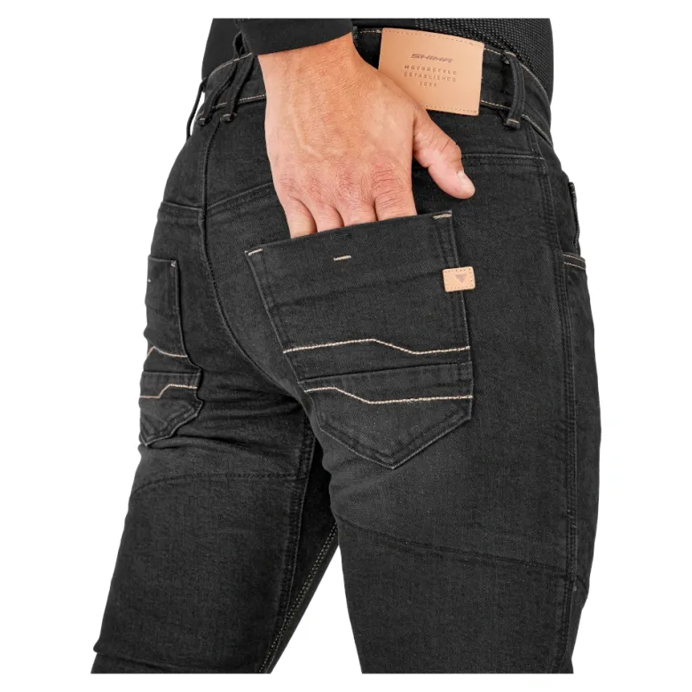 Jeansy motocyklowe SHIMA DEVON MEN BLACK czarny