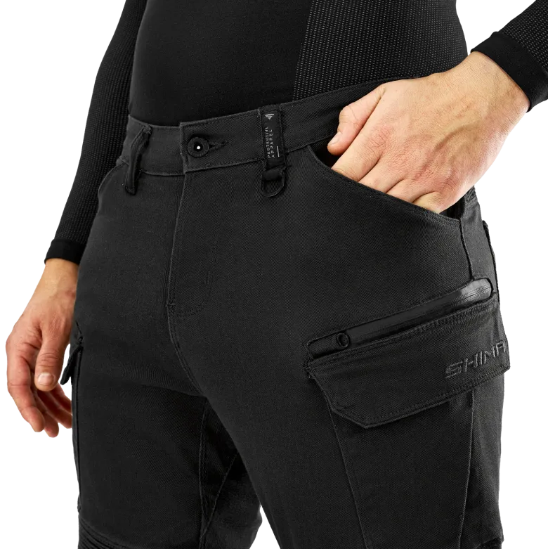 Jeansy motocyklowe SHIMA GIRO 3.0 BLACK czarny